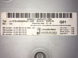 bontott MERCEDES-BENZ GLK-CLASS Multimédia Vezérlő