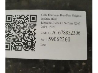 bontott MERCEDES-BENZ GLS Első Lökhárító Alsó Középső Díszrács