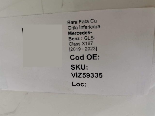 bontott MERCEDES-BENZ GLS Első Lökhárító (Üresen)