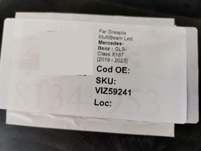 bontott MERCEDES-BENZ GLS Jobb Fényszóró