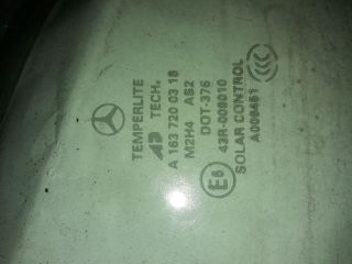 bontott MERCEDES-BENZ M-CLASS Bal első Ablak