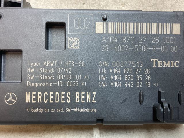 bontott MERCEDES-BENZ M-CLASS Csomagtérajtó Motor Elektronika