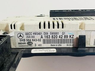 bontott MERCEDES-BENZ M-CLASS Fűtéskapcsoló