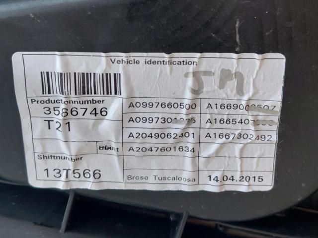 bontott MERCEDES-BENZ M-CLASS Jobb hátsó Ablakemelő Szerkezet (Elektromos)