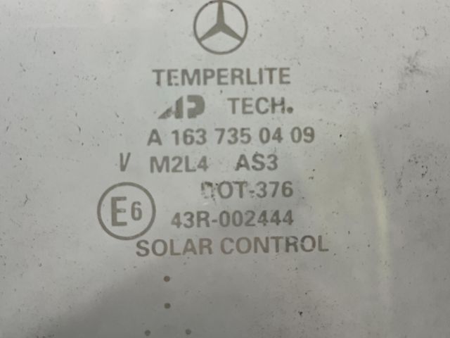 bontott MERCEDES-BENZ M-CLASS Jobb hátsó Fixüveg (Ajtóban)