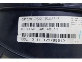 bontott MERCEDES-BENZ M-CLASS Kilométeróra