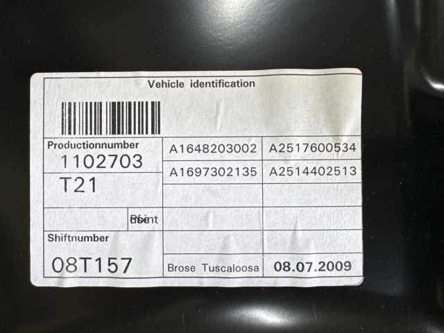 bontott MERCEDES-BENZ R-CLASS Bal hátsó Ablakemelő Szerkezet (Elektromos)