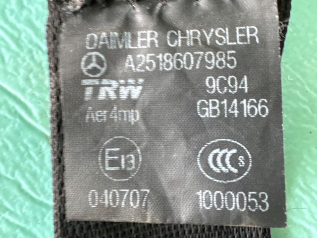 bontott MERCEDES-BENZ R-CLASS Bal hátsó Biztonsági Öv