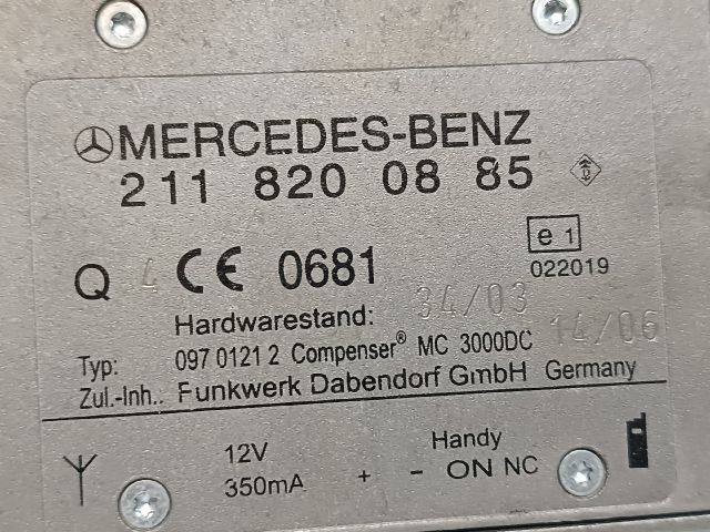 bontott MERCEDES-BENZ S-CLASS Antenna Erősítő