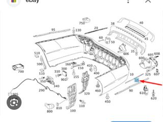 bontott MERCEDES-BENZ S-CLASS Bal hátsó Lökhárító Díszléc