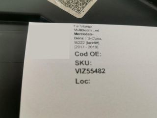 bontott MERCEDES-BENZ S-CLASS Bal Ledes Fényszóró