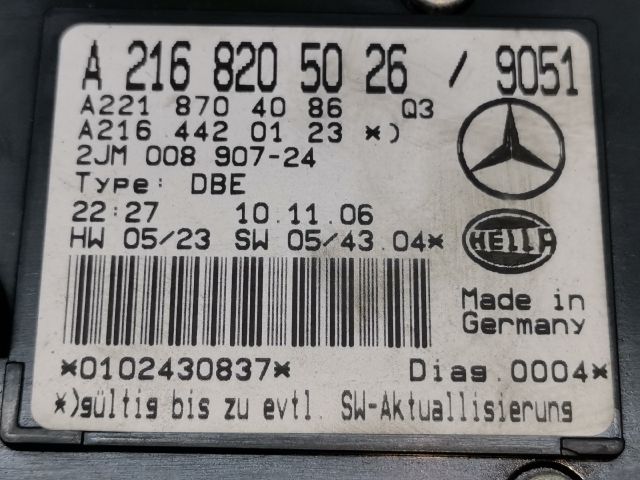 bontott MERCEDES-BENZ S-CLASS Beltér Világítás Első