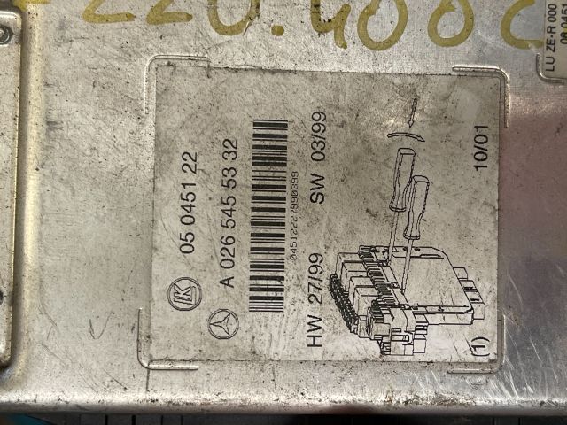 bontott MERCEDES-BENZ S-CLASS Biztosítéktábla Utastér