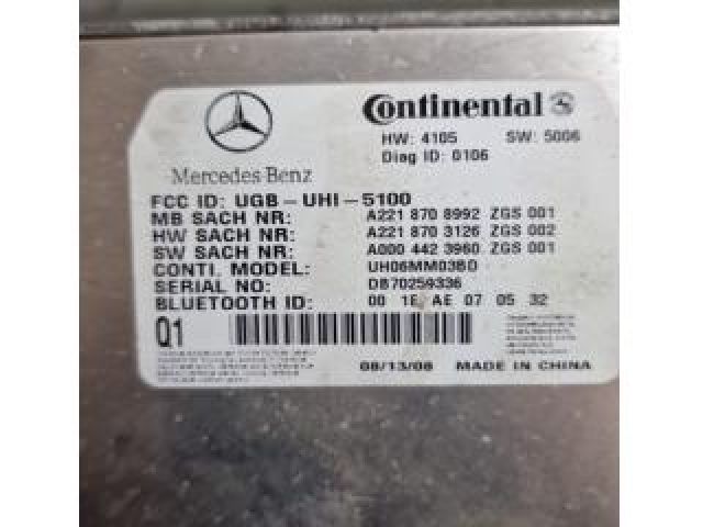 bontott MERCEDES-BENZ S-CLASS Bluetooth Elektronika