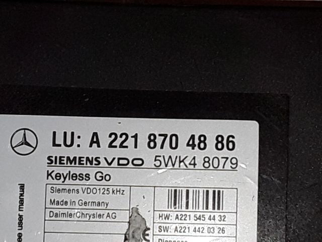 bontott MERCEDES-BENZ S-CLASS Elektronika (Magában)