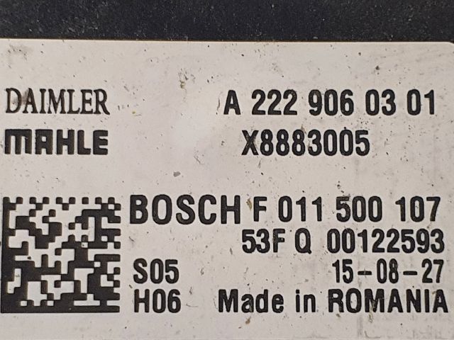 bontott MERCEDES-BENZ S-CLASS Előtét Ellenállás Fűtőmotor