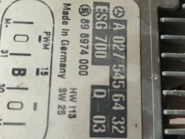 bontott MERCEDES-BENZ S-CLASS Előtét Ellenállás Hűtőventilátor