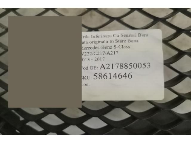 bontott MERCEDES-BENZ S-CLASS Első Lökhárító Alsó Középső Díszrács