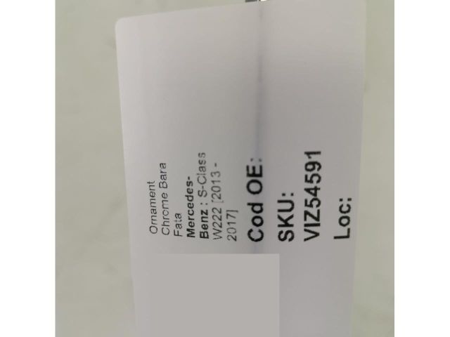 bontott MERCEDES-BENZ S-CLASS Első Lökhárító Díszléc