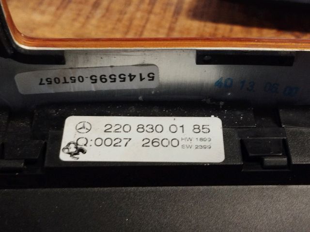 bontott MERCEDES-BENZ S-CLASS Fűtéskapcsoló (digit klímás)