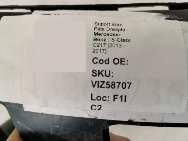 bontott MERCEDES-BENZ S-CLASS Jobb első Lökhárító Tartó (Műanyag)