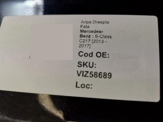 bontott MERCEDES-BENZ S-CLASS Jobb első Sárvédő