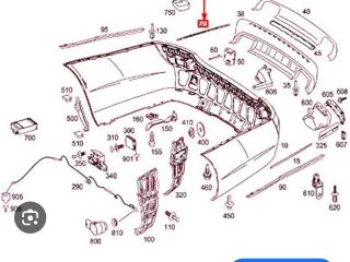 bontott MERCEDES-BENZ S-CLASS Jobb hátsó Lökhárító Díszléc