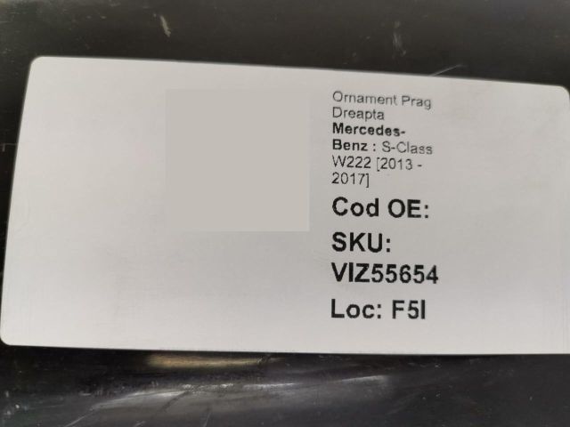 bontott MERCEDES-BENZ S-CLASS Jobb Küszöb