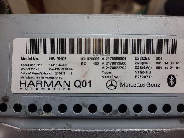 bontott MERCEDES-BENZ S-CLASS Rádió / CD