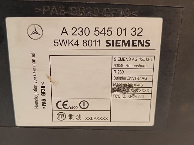 bontott MERCEDES-BENZ S-CLASS Komfort Elektronika