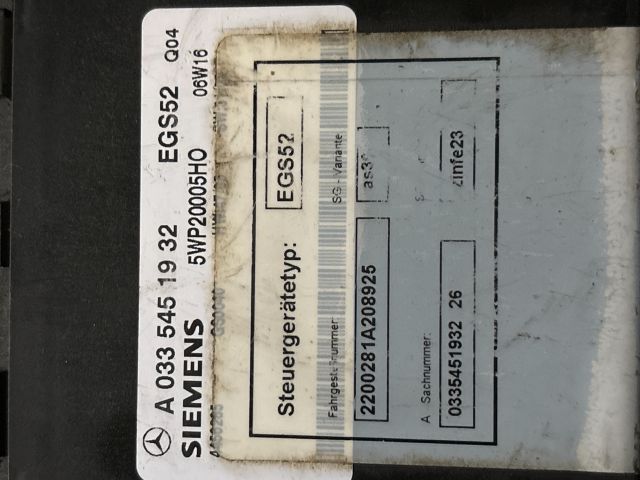 bontott MERCEDES-BENZ S-CLASS Automata Váltó Elektronika