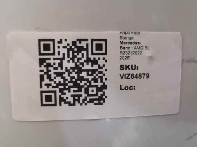 bontott MERCEDES-BENZ SL Bal első Sárvédő