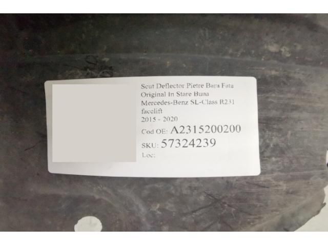bontott MERCEDES-BENZ SL Első Lökhárító Alsó Tálca