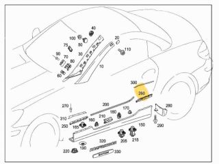 bontott MERCEDES-BENZ SLK Küszöb Burkolat