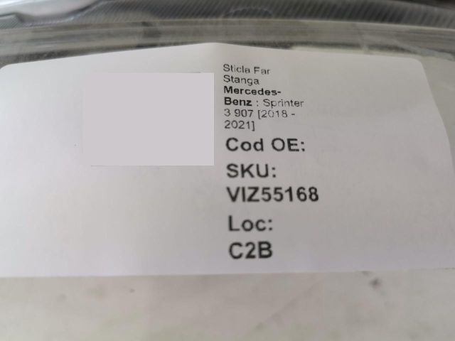 bontott MERCEDES-BENZ SPRINTER Bal első Lámpabúra