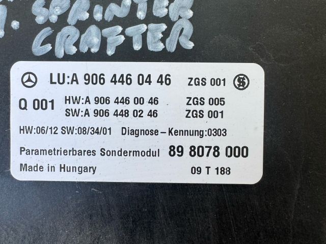 bontott MERCEDES-BENZ SPRINTER Tolatóradar Elektronika