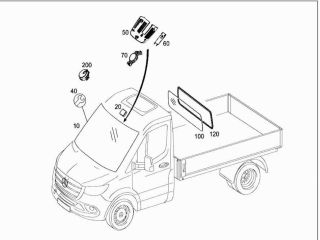 bontott MERCEDES-BENZ SPRINTER Visszapillantó Tükör Burkolat Pár