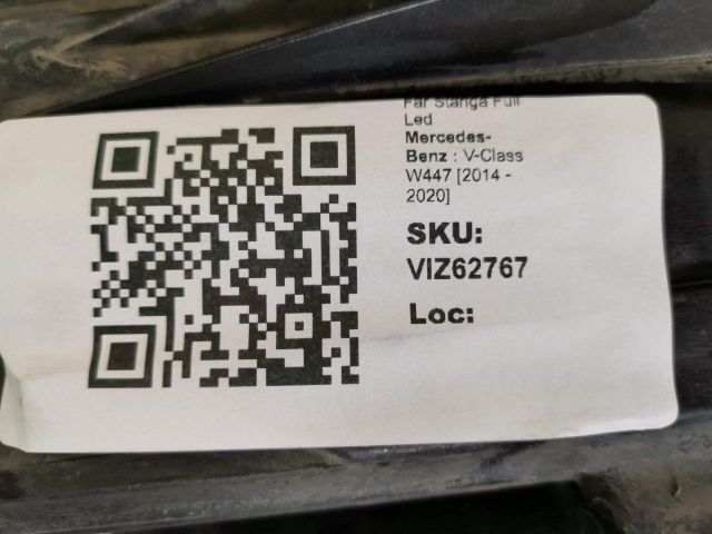 bontott MERCEDES-BENZ V-CLASS Bal Ledes Fényszóró