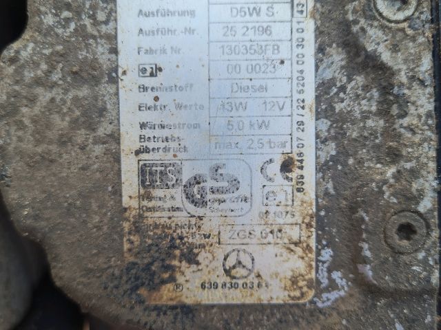 bontott MERCEDES-BENZ VITO Állófűtés (Részeivel)