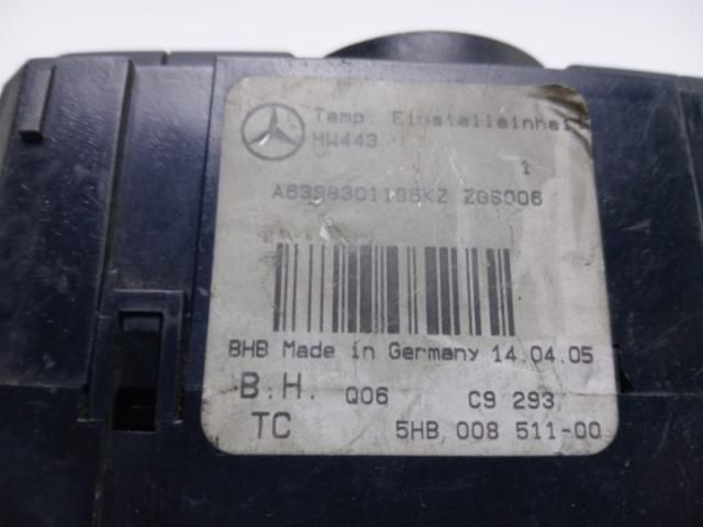 bontott MERCEDES-BENZ VITO Fűtéskapcsoló (manuális klímás)