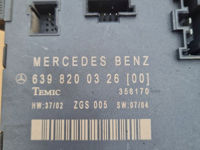 bontott MERCEDES-BENZ VITO Jobb első Ajtó Vezérlőegység
