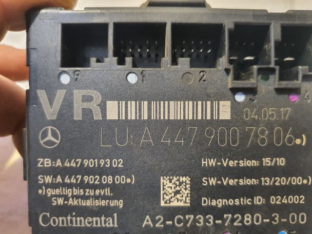 bontott MERCEDES-BENZ VITO Jobb első Ajtó Vezérlőegység