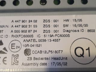 bontott MERCEDES-BENZ VITO Navigációs Fejegység