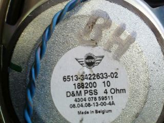 bontott MINI CLUBMAN Bal hátsó Hangszóró