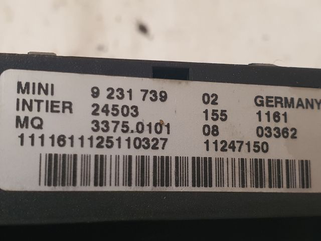 bontott MINI COUNTRYMAN Gyújtáskapcsoló Házzal