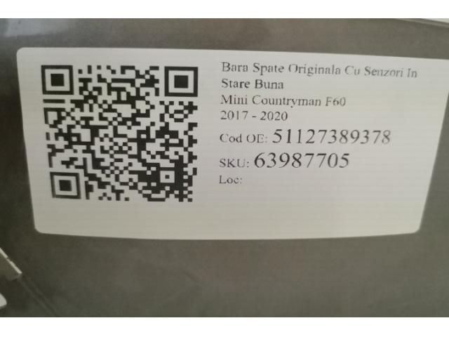 bontott MINI COUNTRYMAN Hátsó Lökhárító (Részeivel)