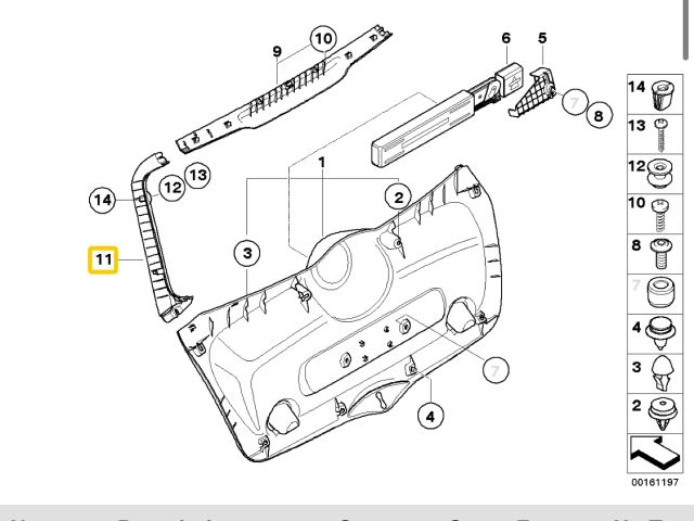 bontott MINI HATCHBACK Bal hátsó Csomagtér Burkolat (Műanyag)