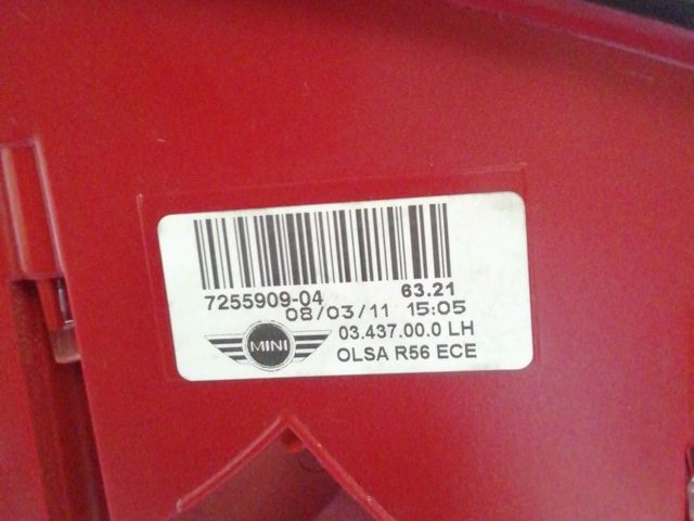 bontott MINI HATCHBACK Bal Hátsó Lámpa