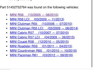 bontott MINI HATCHBACK Bal Szellőző