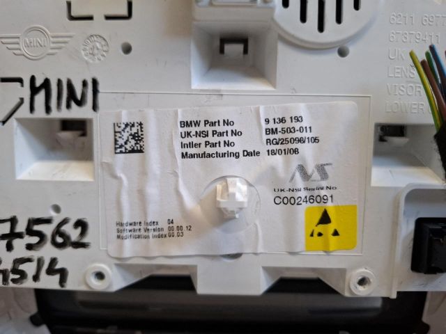 bontott MINI HATCHBACK Kilométeróra